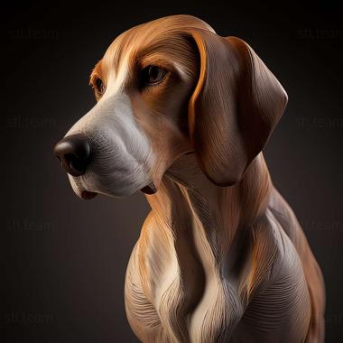 3D model American Foxhound dog (STL)